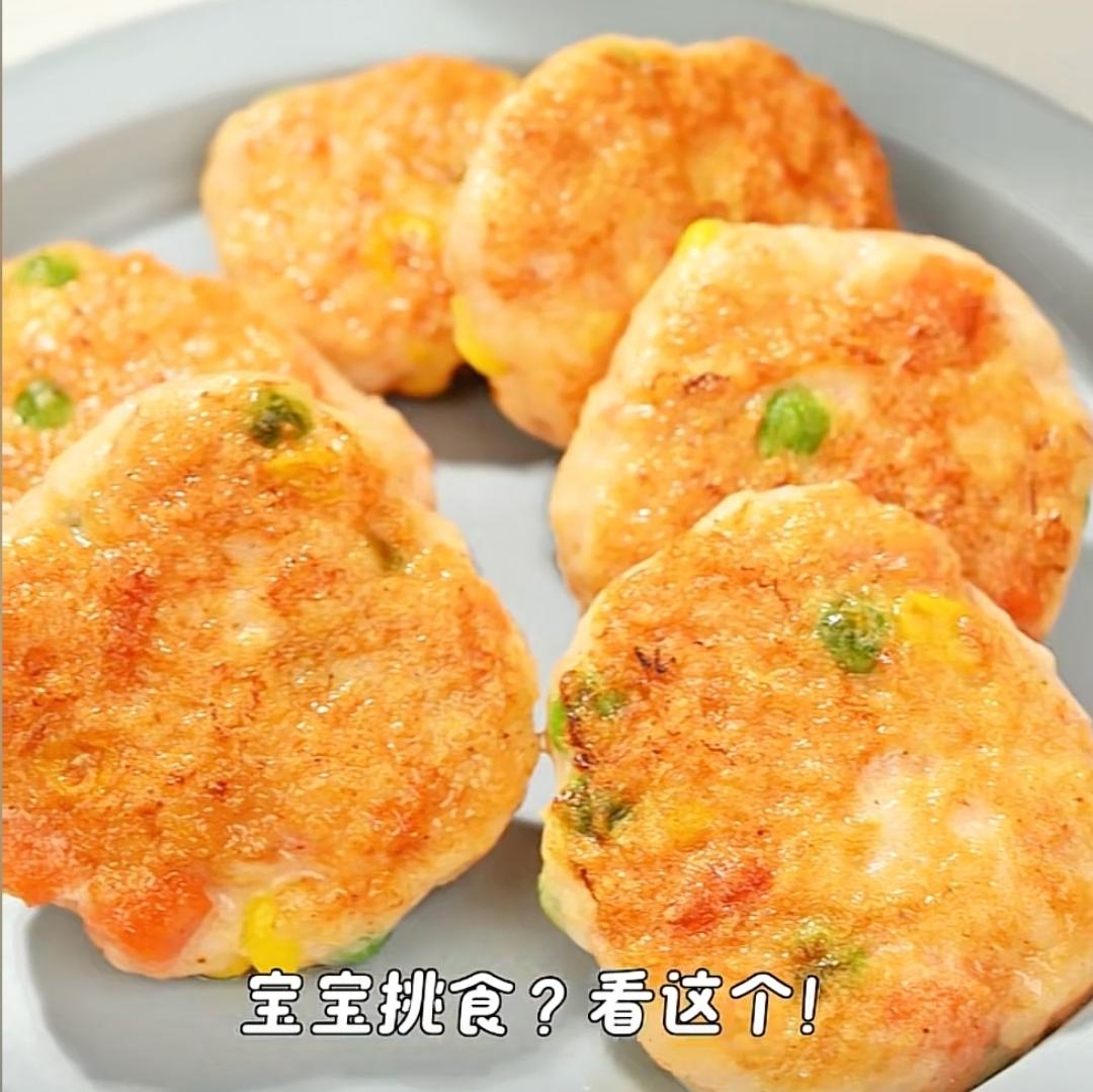 鲜虾时蔬饼｜孩子爱吃的快手营养小饼，上桌真的很抢手