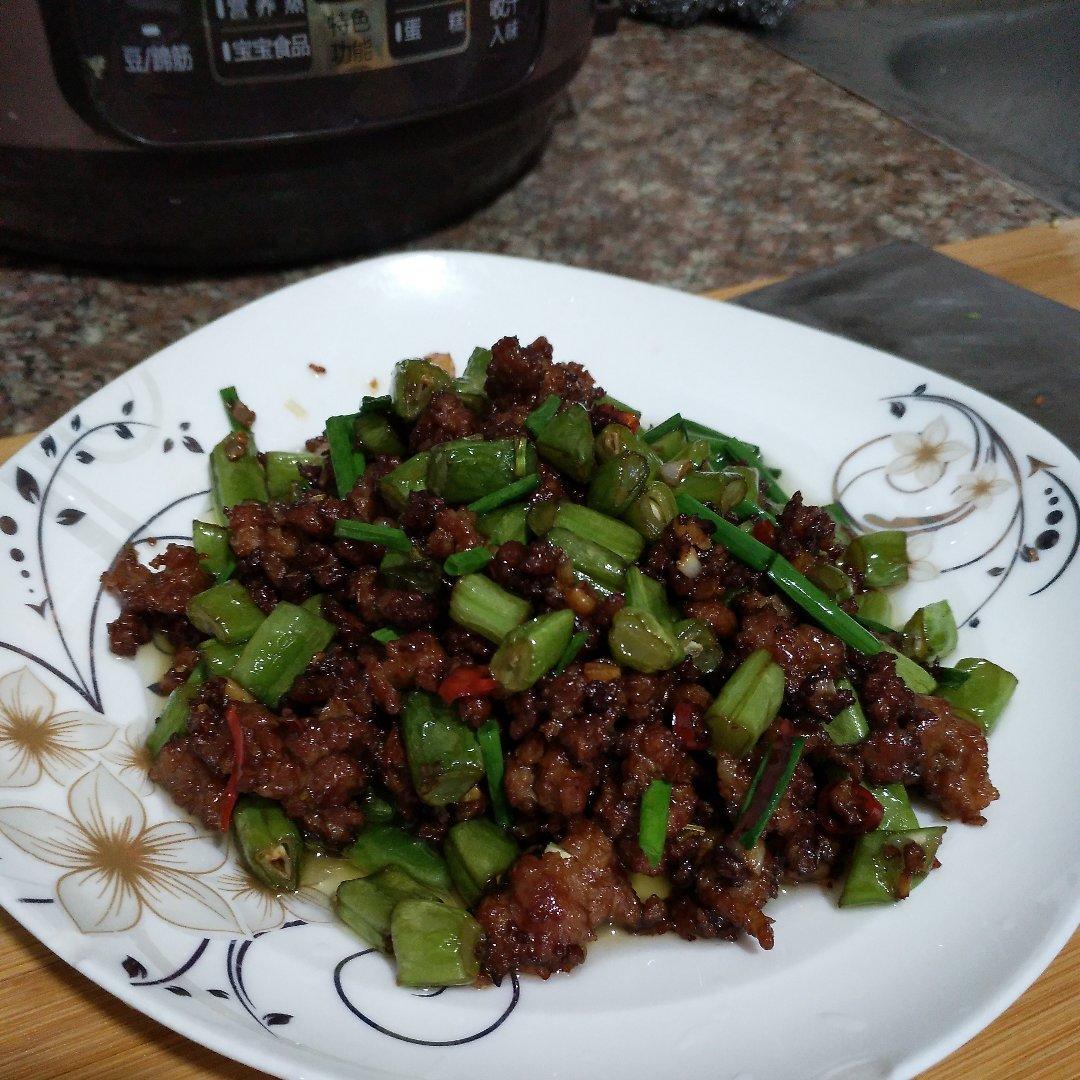 肉沫豆角下饭菜