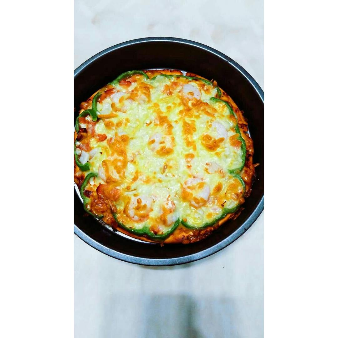 鲜虾培根薄披萨—海氏烤箱定制