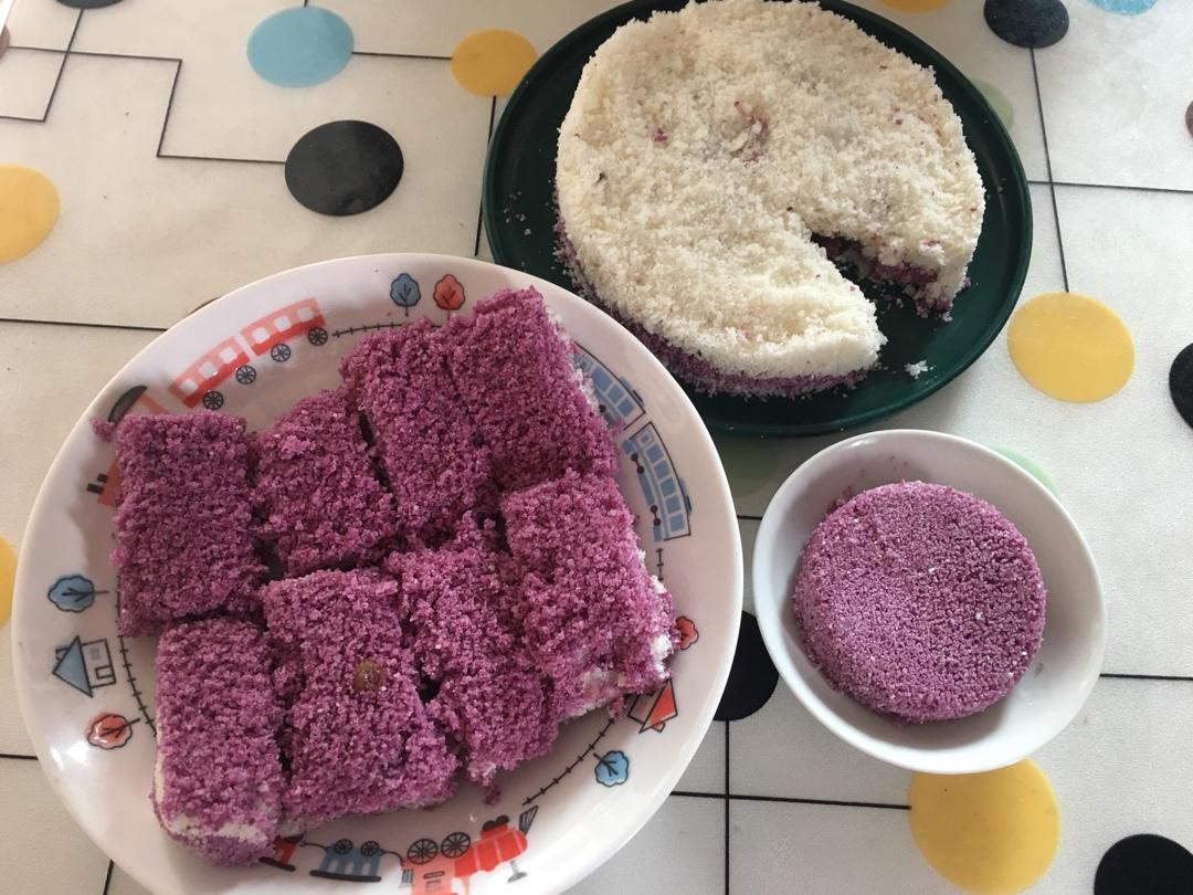 宝宝辅食紫薯米糕，香甜软糯还不上火，夏天吃也无负担
