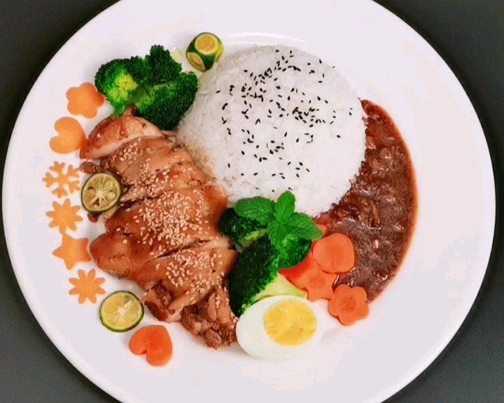 日式照烧鸡腿饭美味鸡排饭鸡肉盖饭