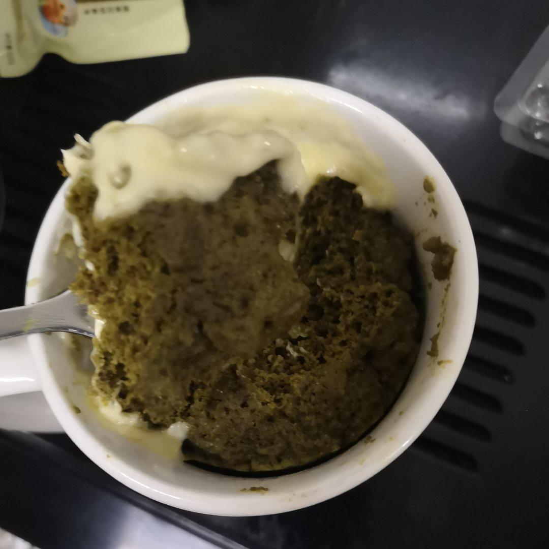 生酮快手早餐 1min抹茶奶酪夹心杯子蛋糕