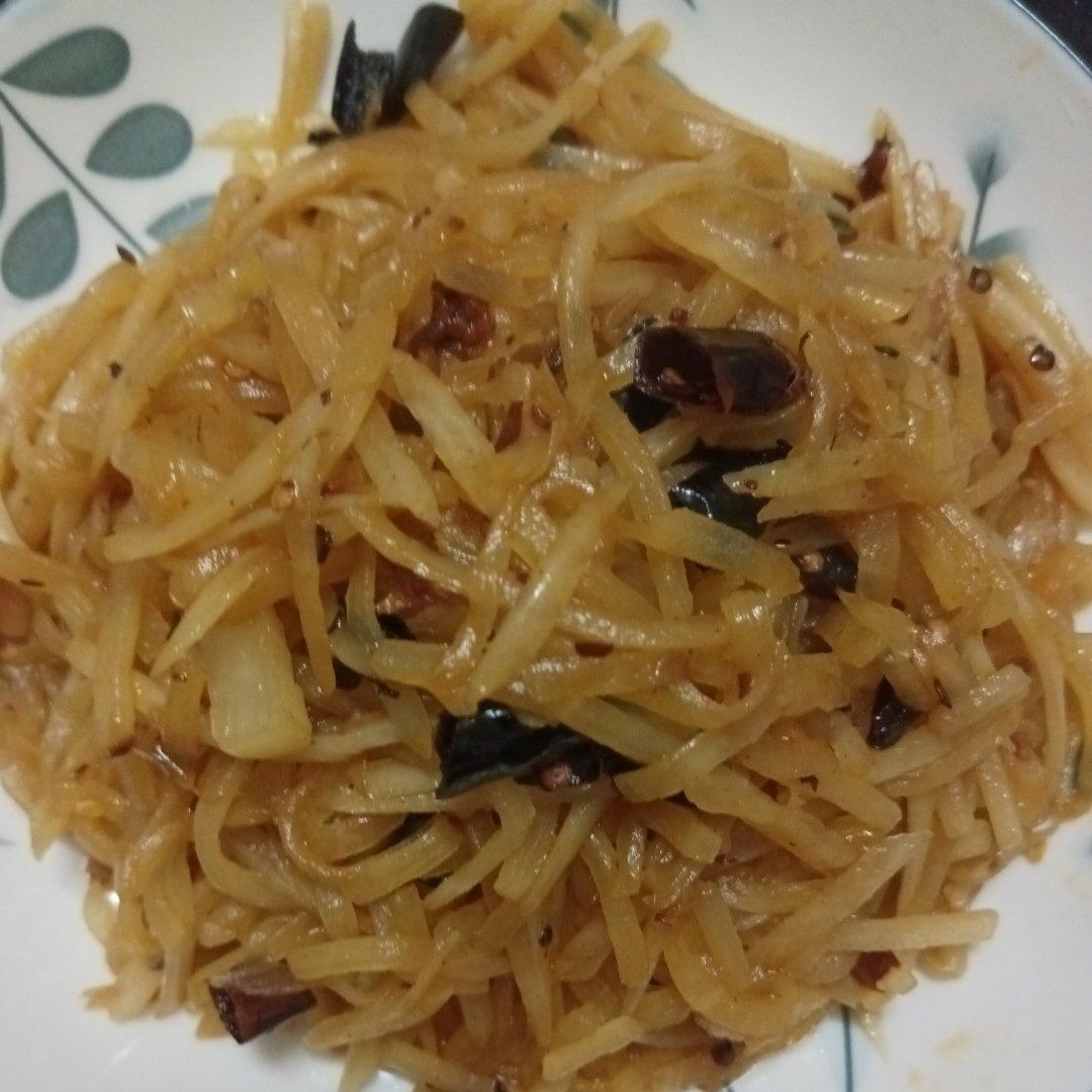 炒白萝卜丝