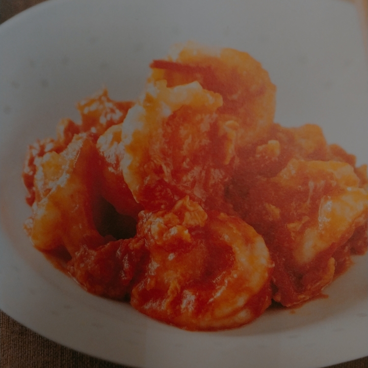 日式料理-鲜虾裹辣味番茄酱的做法