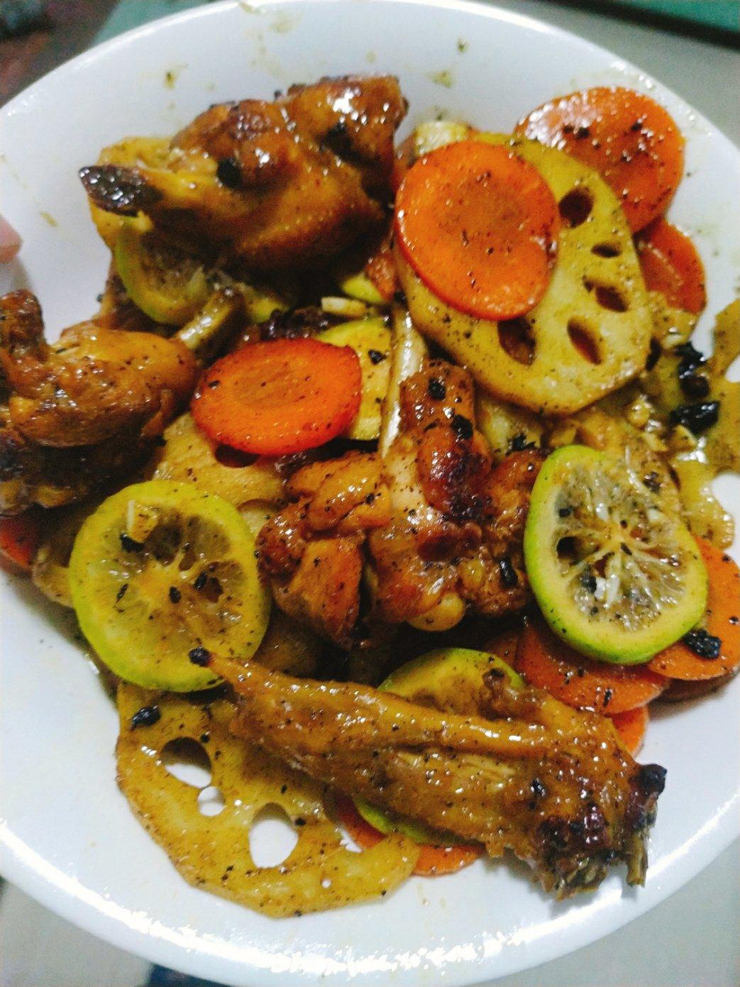 柠檬干锅鸡翅￨特别清新哦