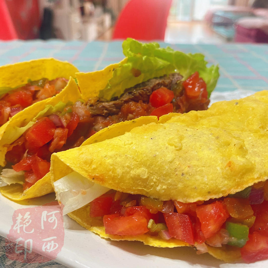 经典墨西哥牛肉塔可Taco Tuesday٩˃̶͈̀௰˂̶͈́و｜夏日轻食#Healthymeals#