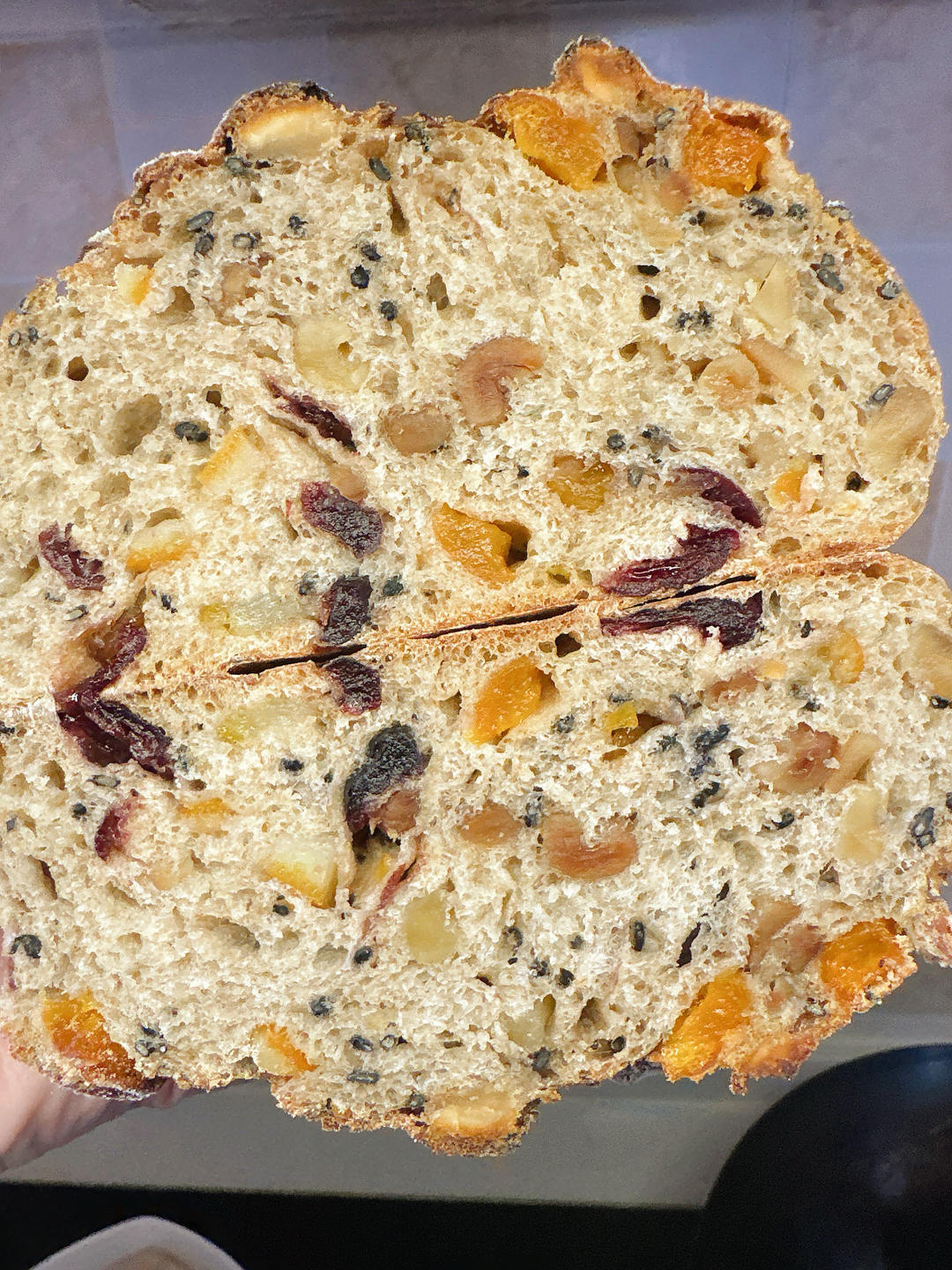 复刻山姆新品蓝莓杏干酸法包，一个面包有一斤！