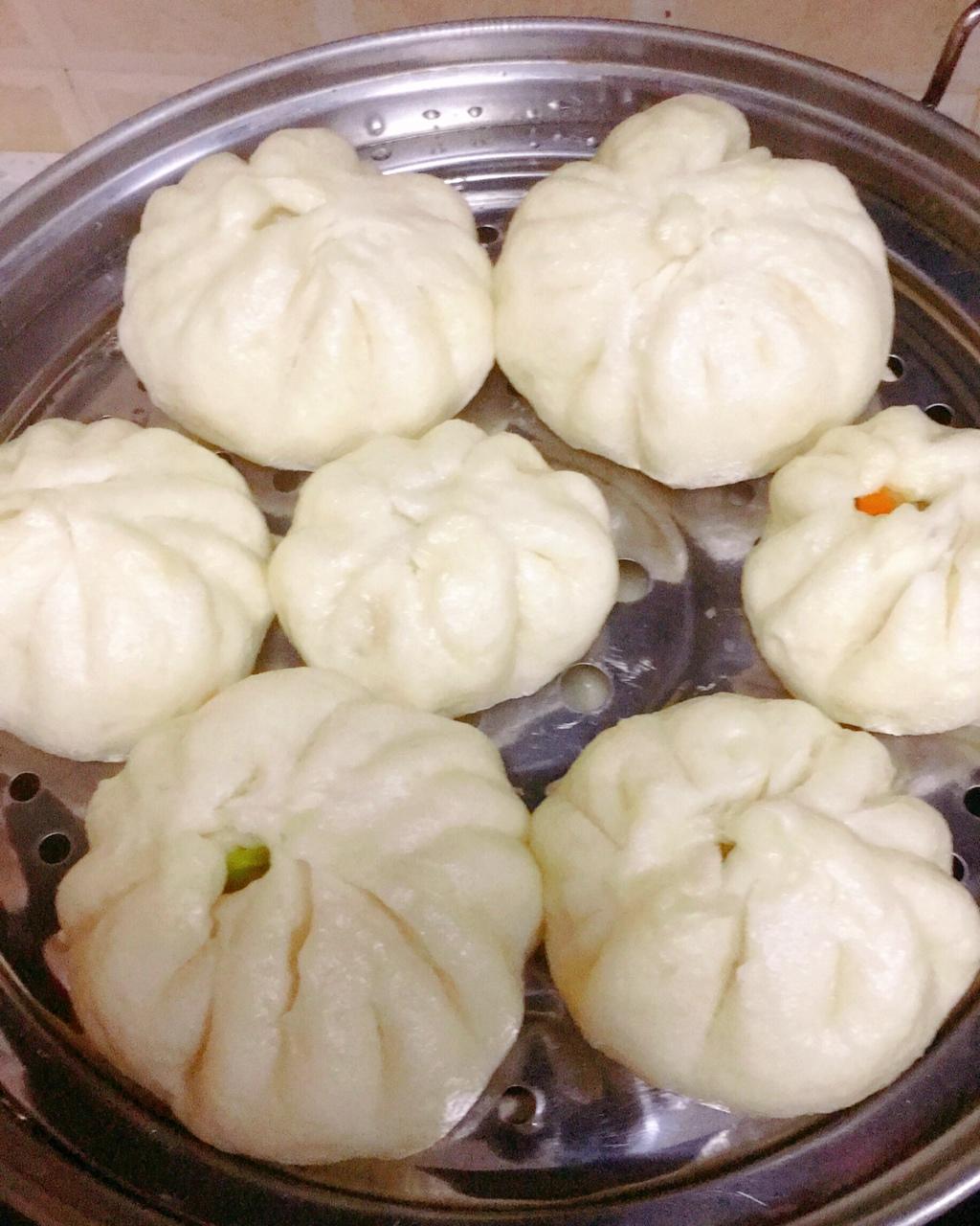 一次性发酵的奶香馒头！