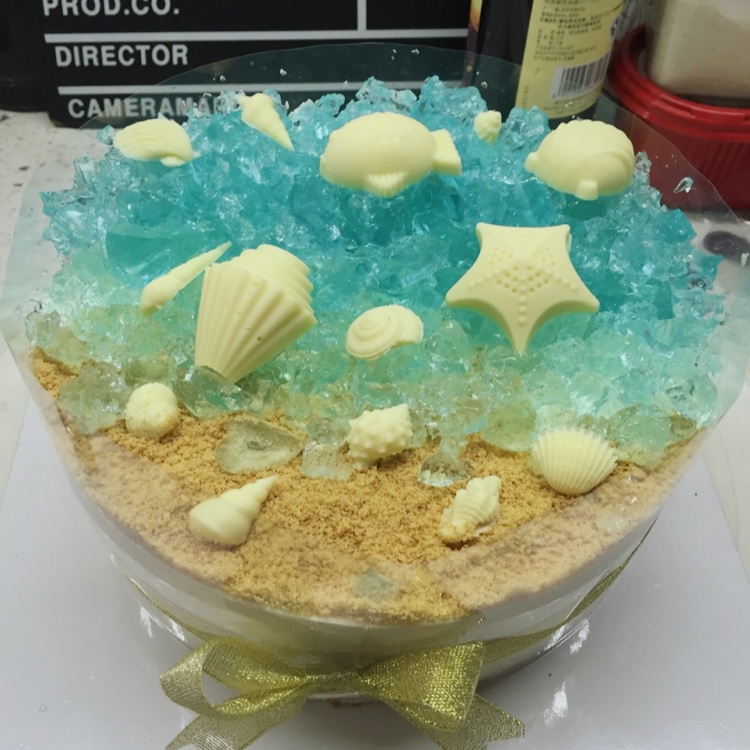 蓝色の海洋酸奶慕斯蛋糕