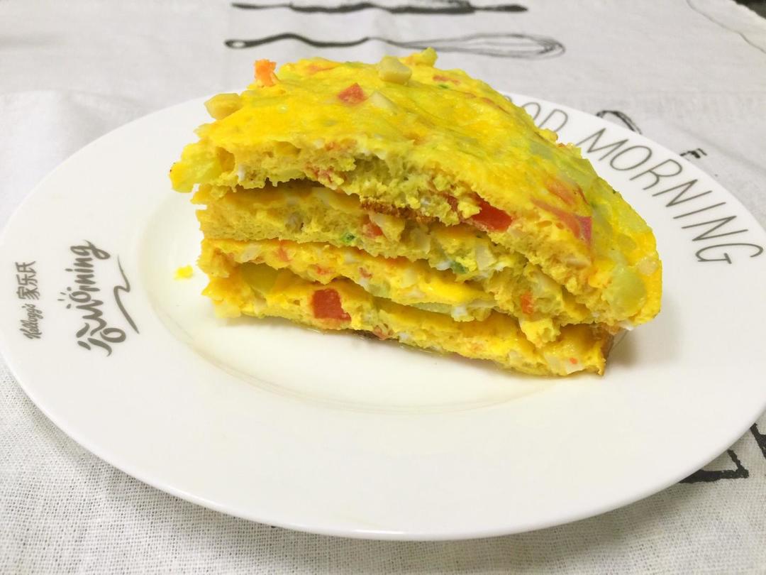 番茄菌菇鸡蛋饼（塔吉锅）的做法