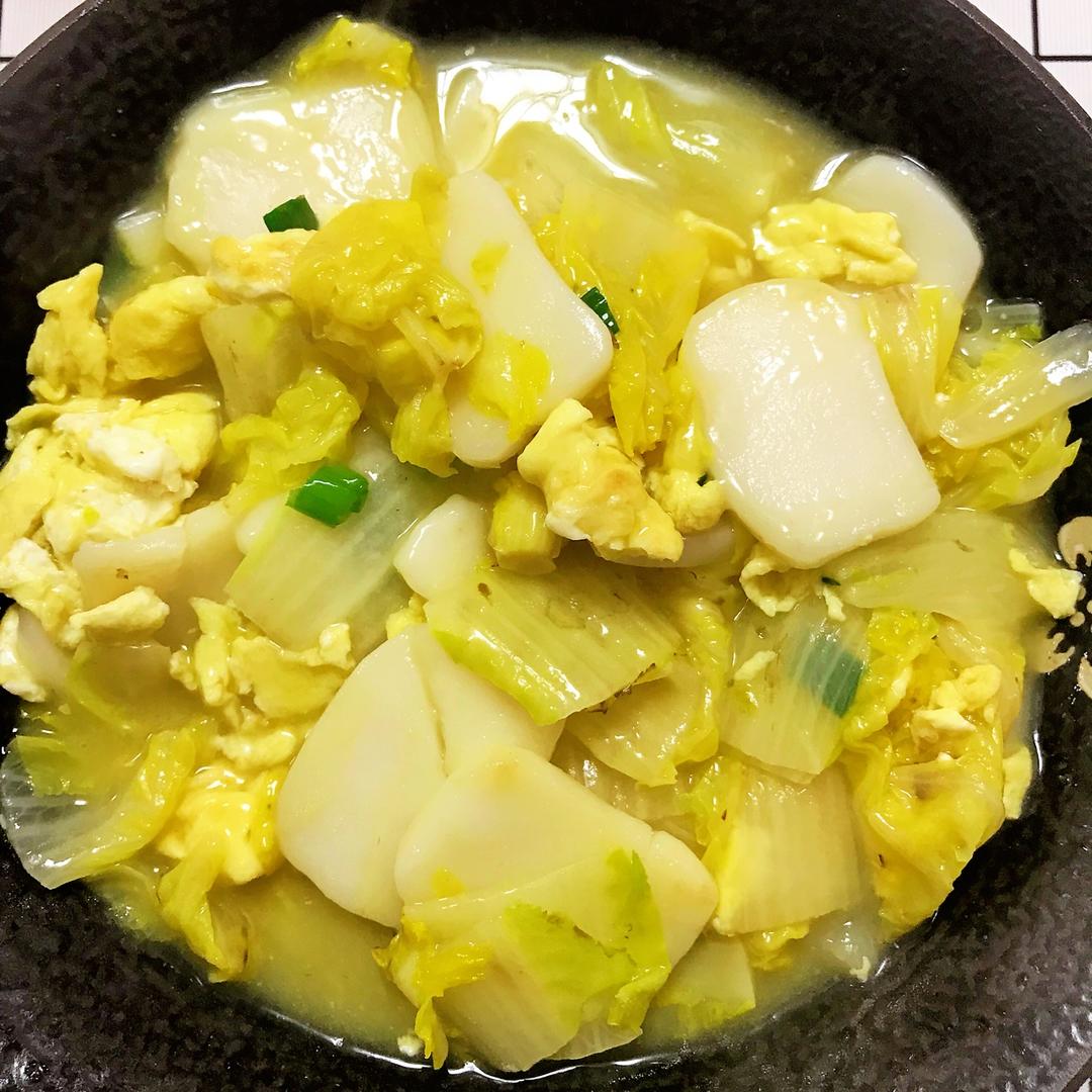 白菜肉丝炒年糕