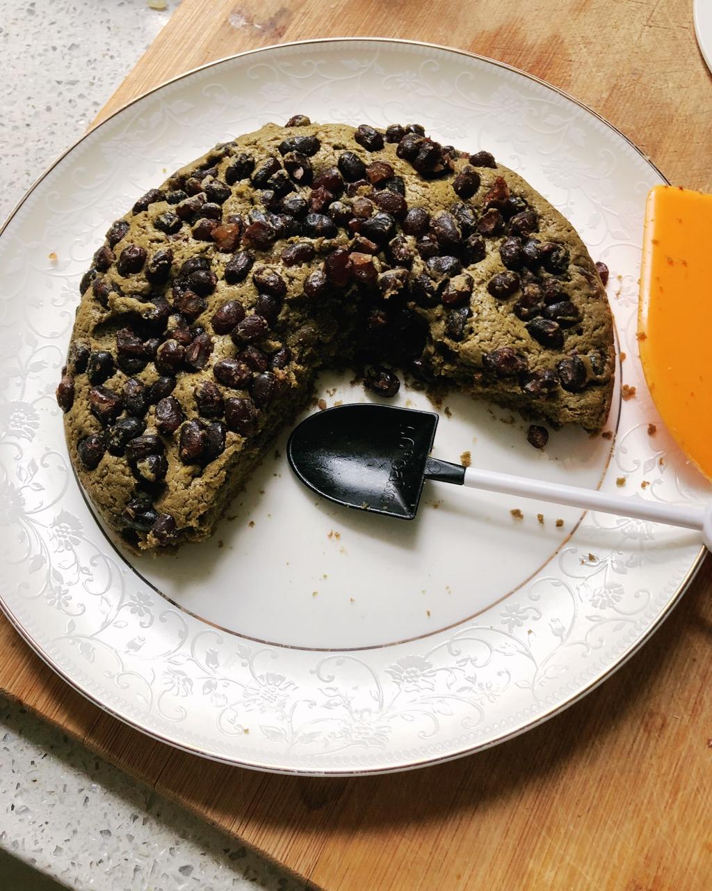 丰润的布朗尼口感-抹茶蜜红豆蛋糕