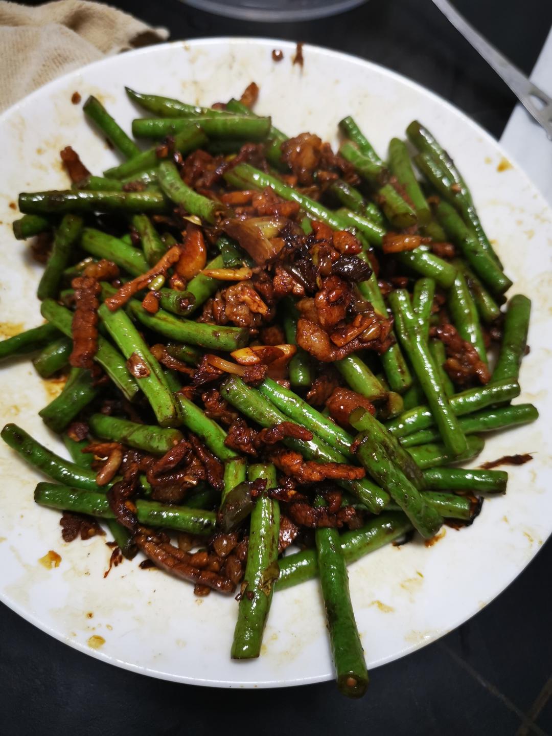 豆角炒肉丝