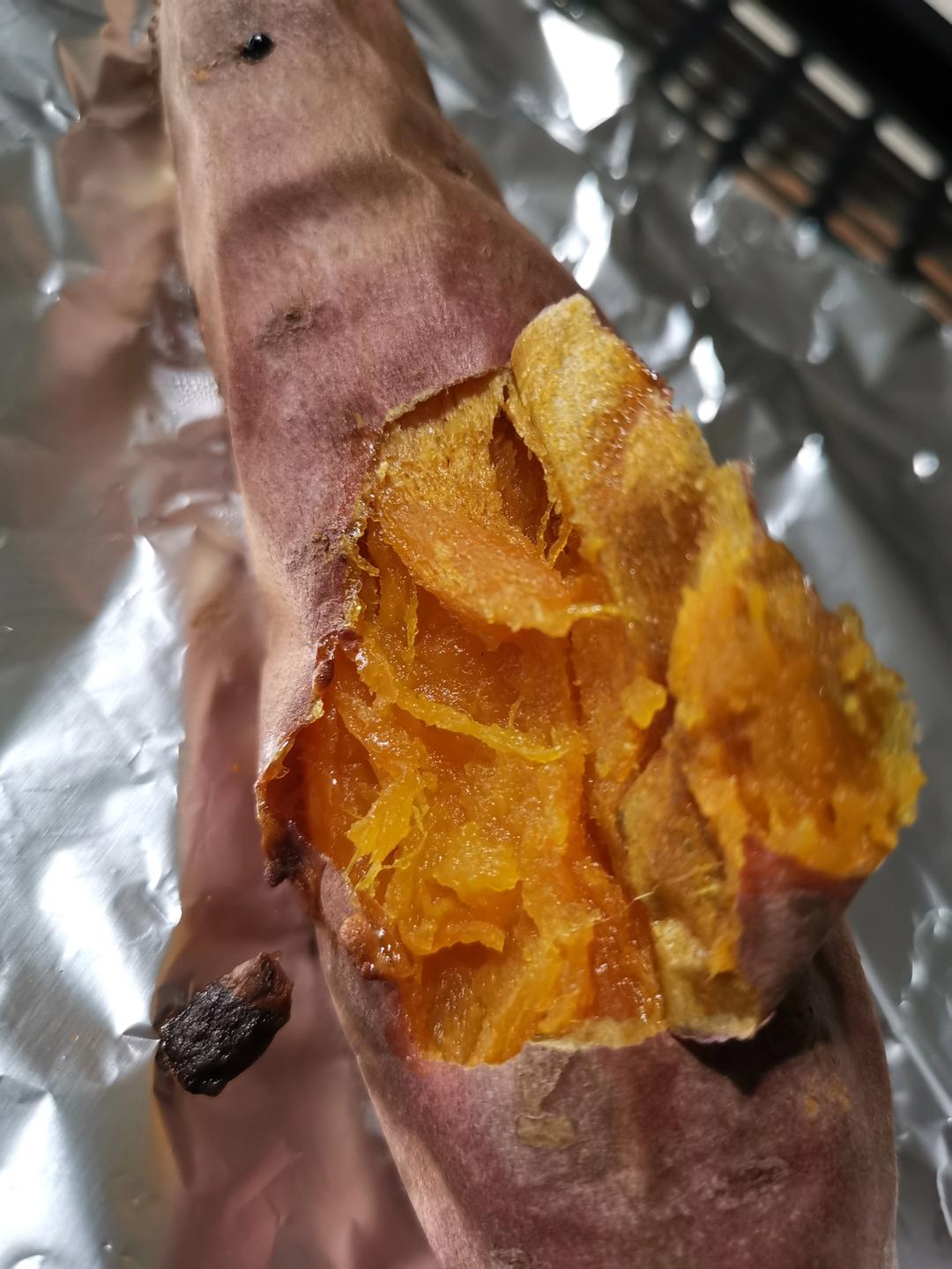 空气炸锅版 烤红薯（2人份）山东烟台的烟薯25超甜！爆糖浆！好吃到根本不想吃别的红薯！