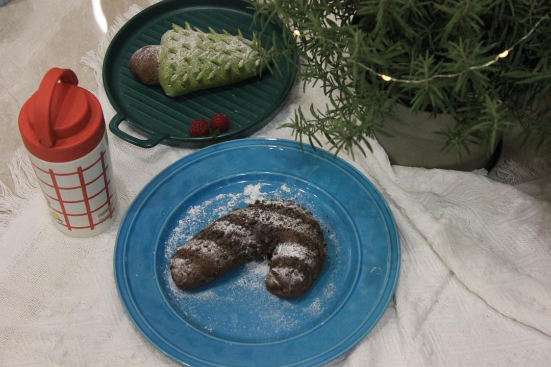 今年圣诞C位面包🎄！巧克力拐杖造型， 有手就会可爱又好吃！