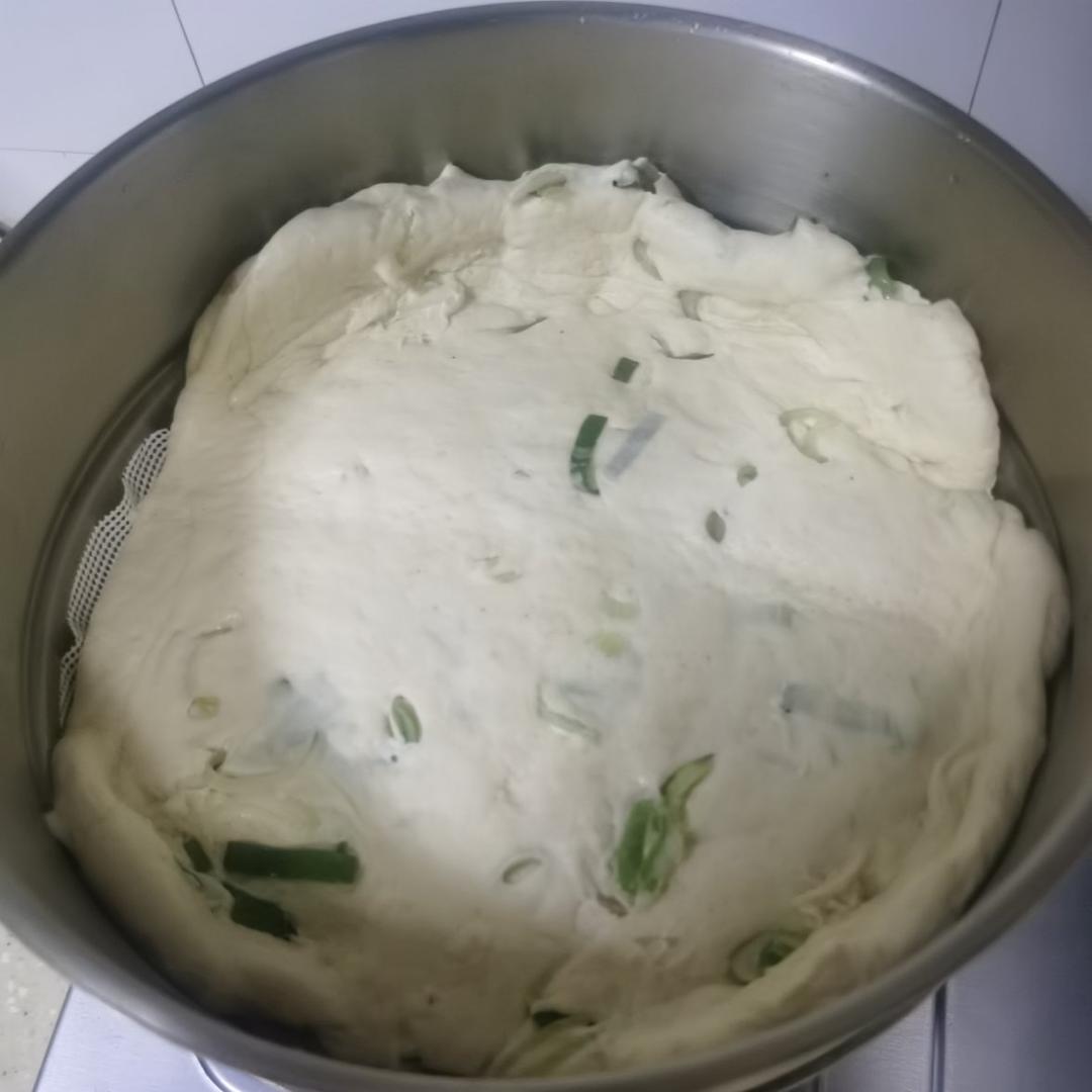 千层葱香发面饼~凉了也很软😊