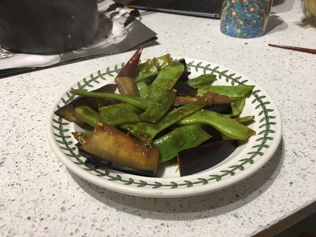 四季豆炒茄子