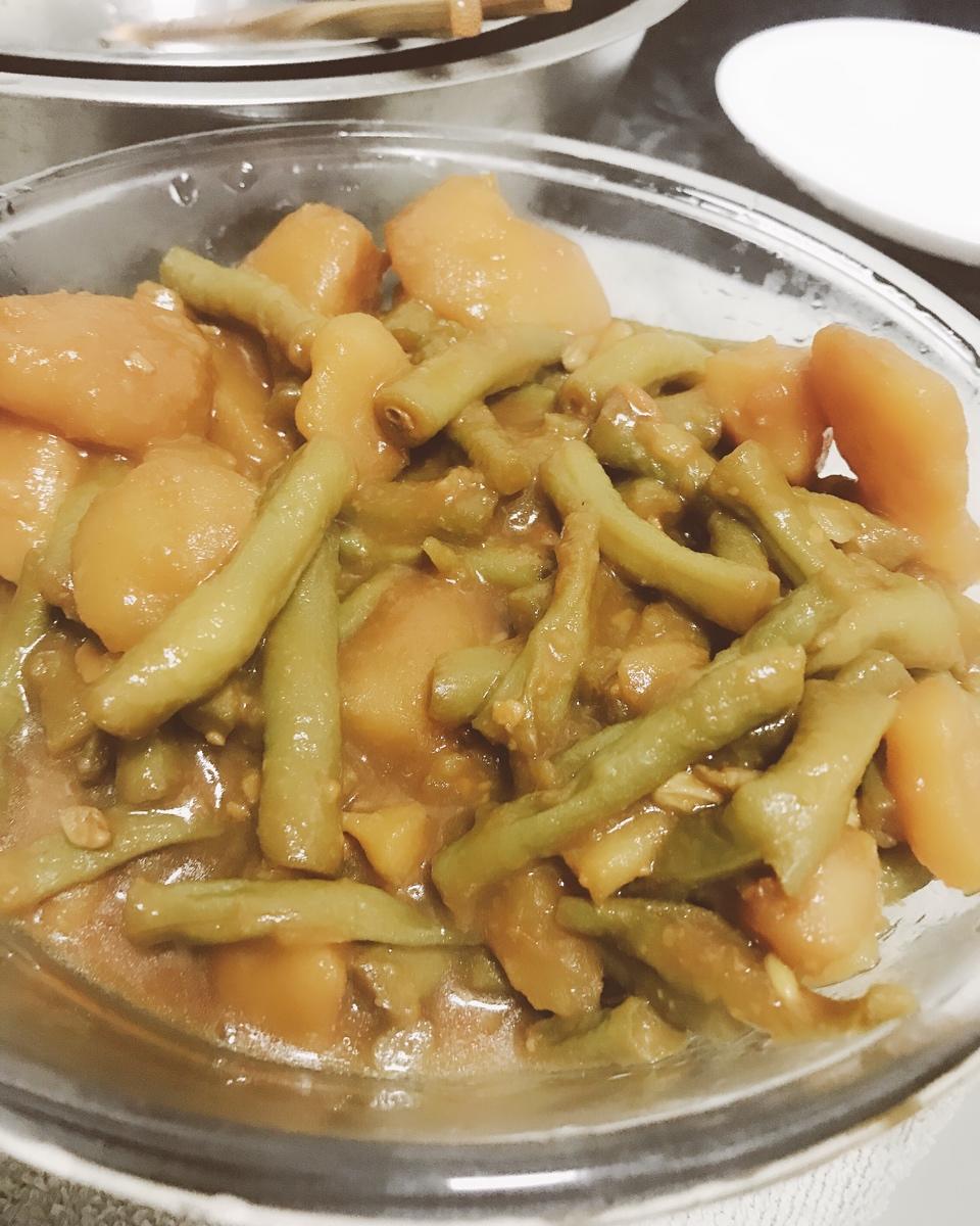 土豆炖豆角