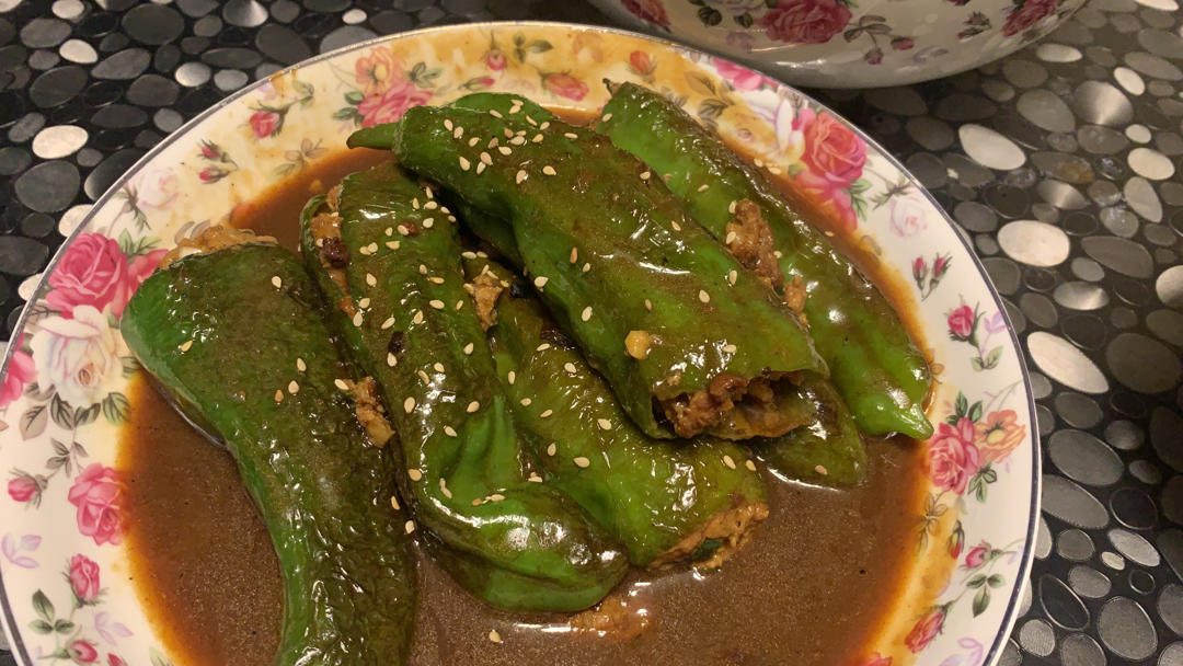 下饭菜肴--青椒酿肉