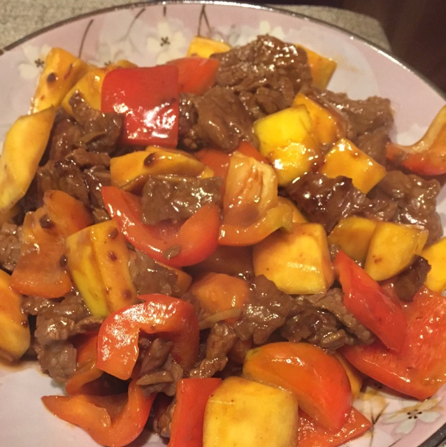 lilyz22做的芒果炒牛肉