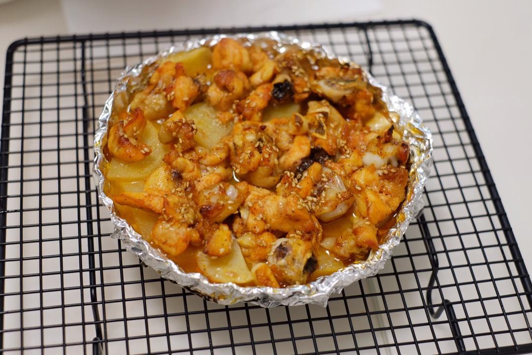 新奥尔良烤鸡腿土豆
