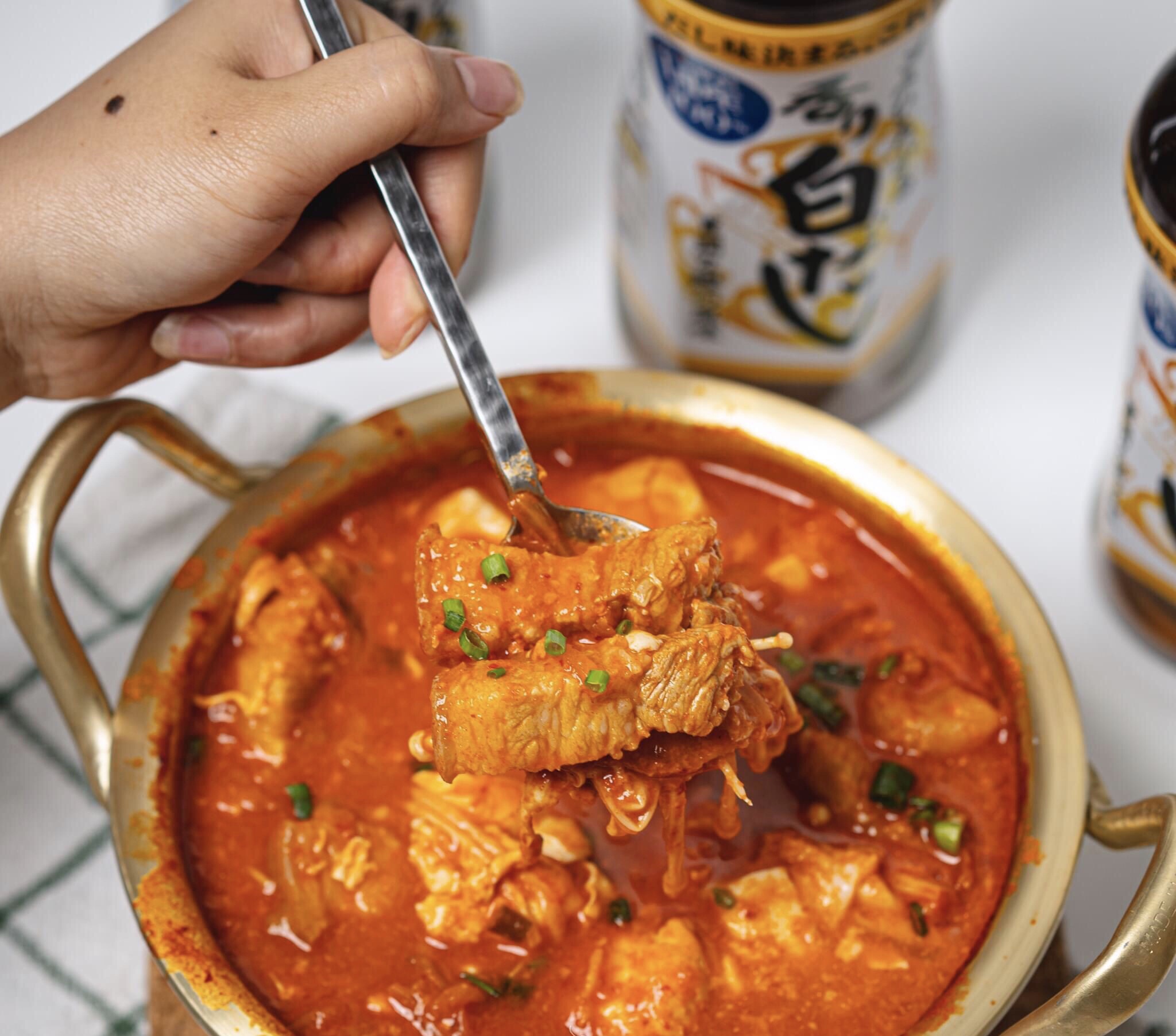 韩式五花肉辣白菜汤