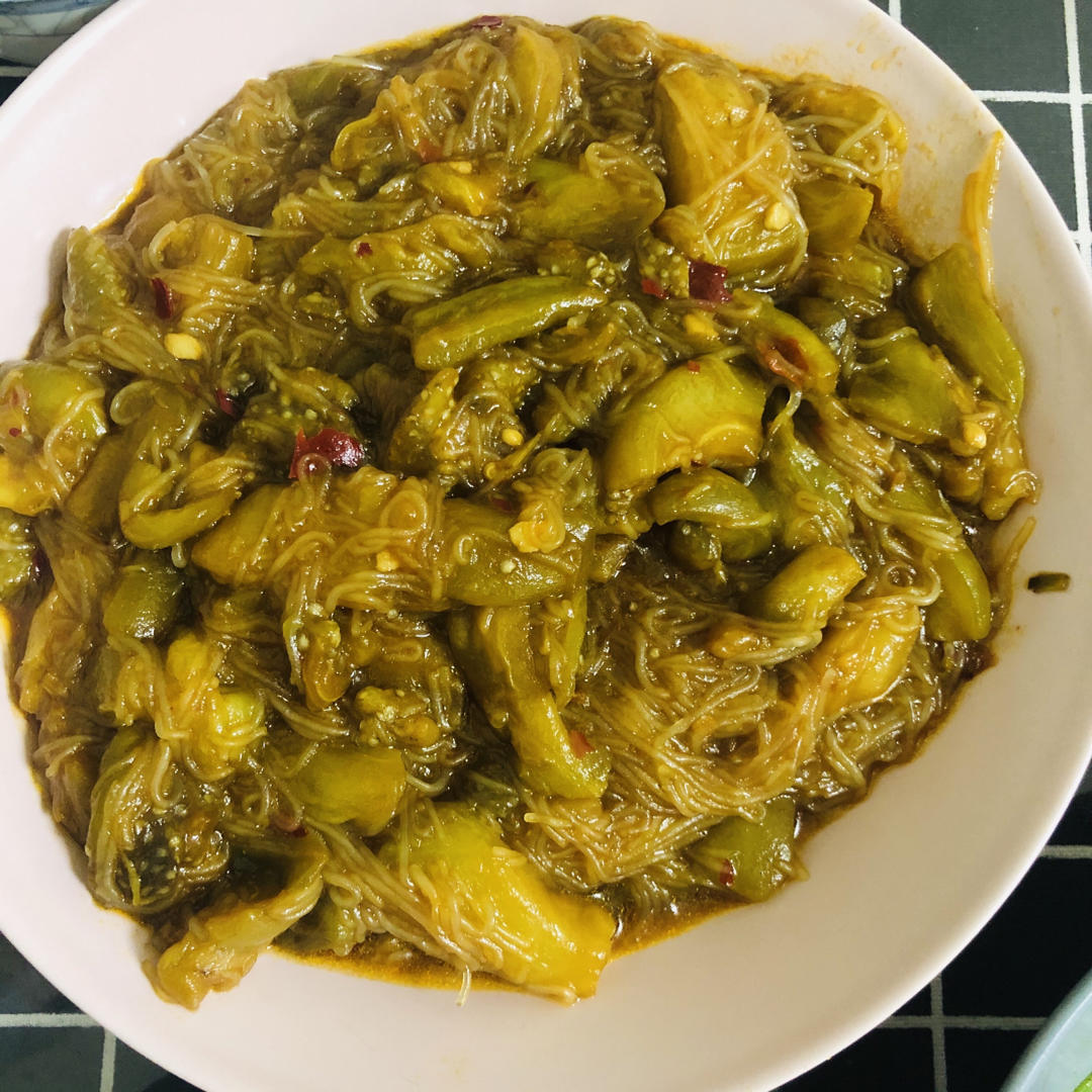 茄子肉末粉丝煲