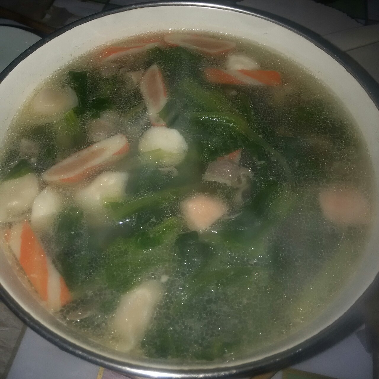 鱼丸小白菜汤