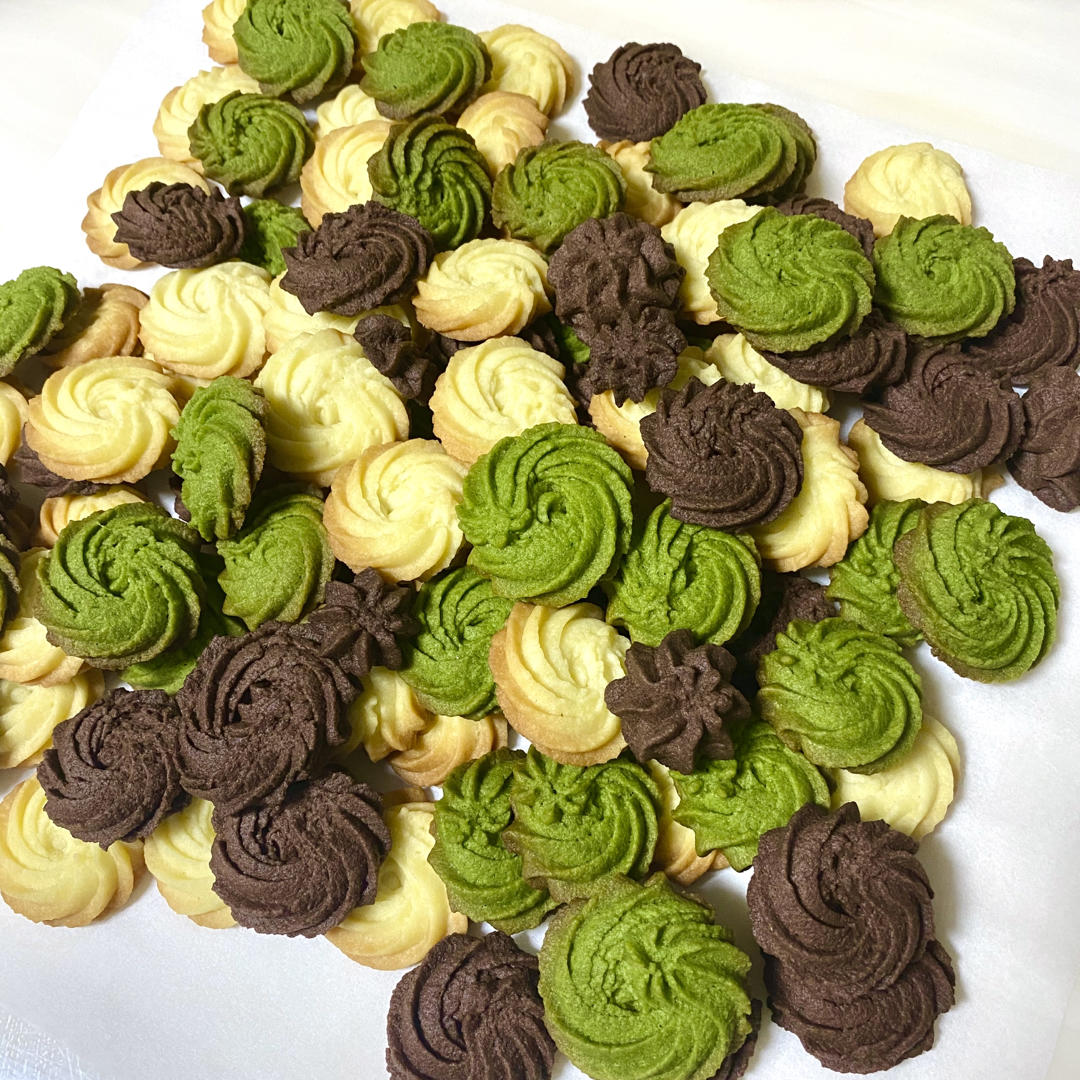 零失败❗️酥到掉渣的三色曲奇