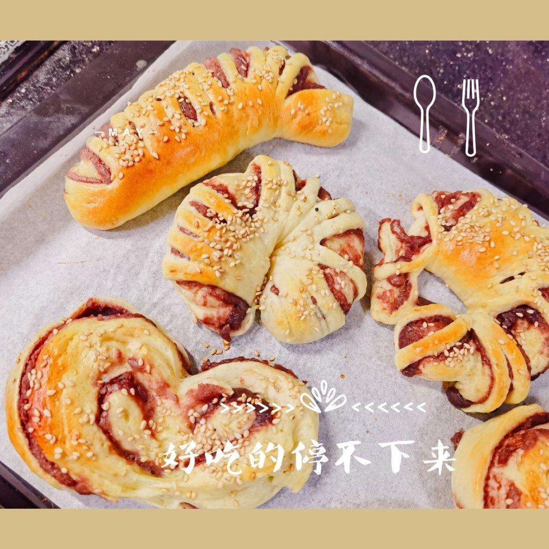 豆沙面包|包含5种整形方法|干货篇