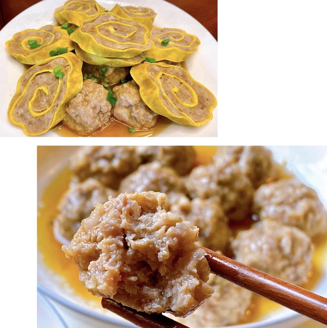 年夜饭系列菜：肉圆与蛋卷肉（五）