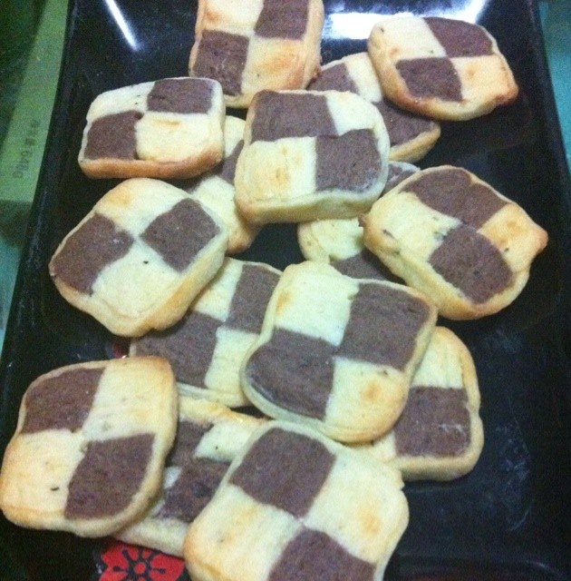 双色小棋格饼干
