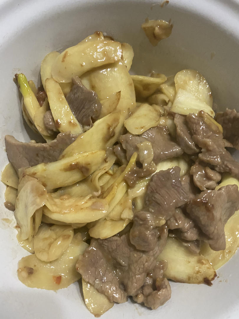 茭白炒牛肉 超级嫩！