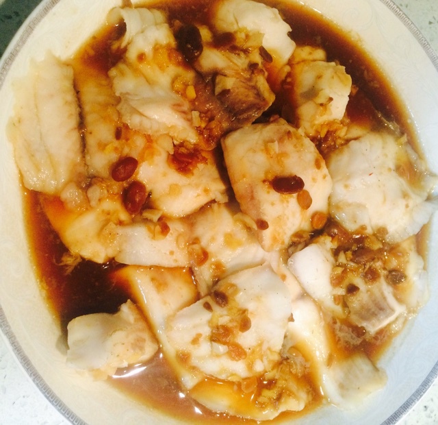 豆豉辣酱蒸鱼片