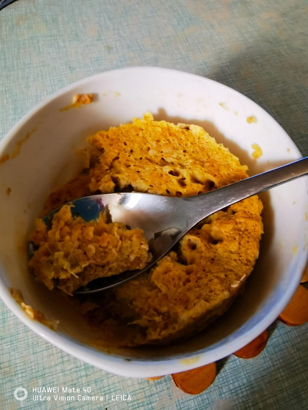 微波炉｜无糖低脂香蕉燕麦杯子蛋糕