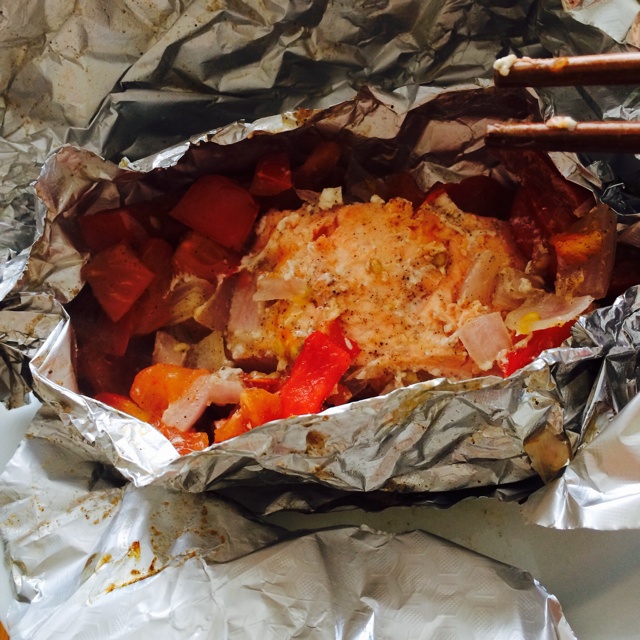 锡纸烤三文鱼  （Salmon Baked in Foil）
