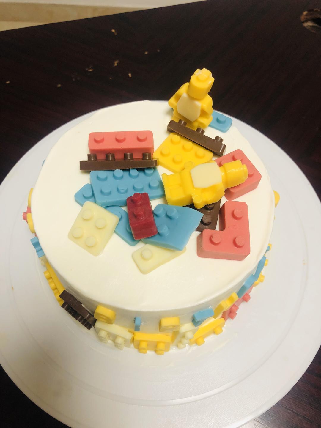 乐高蛋糕的做法