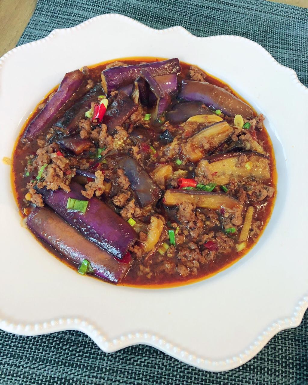 红烧肉沫茄子