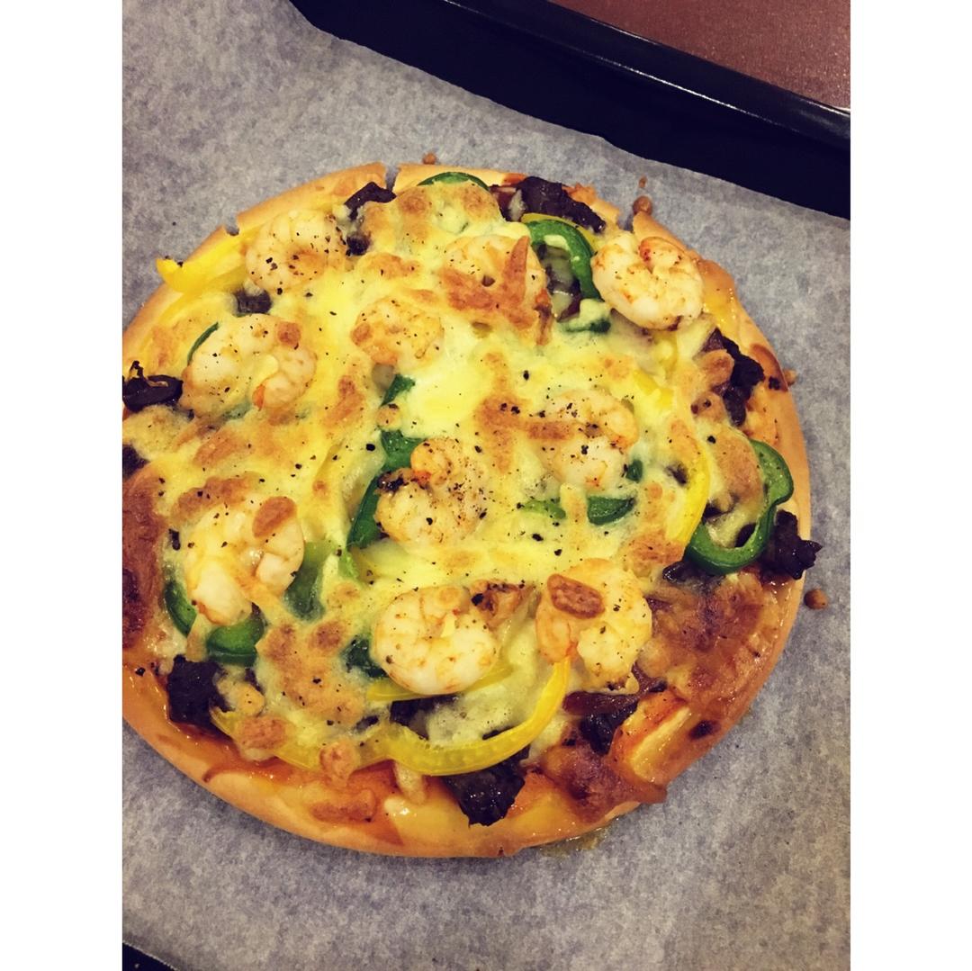 鲜虾培根披萨🍕