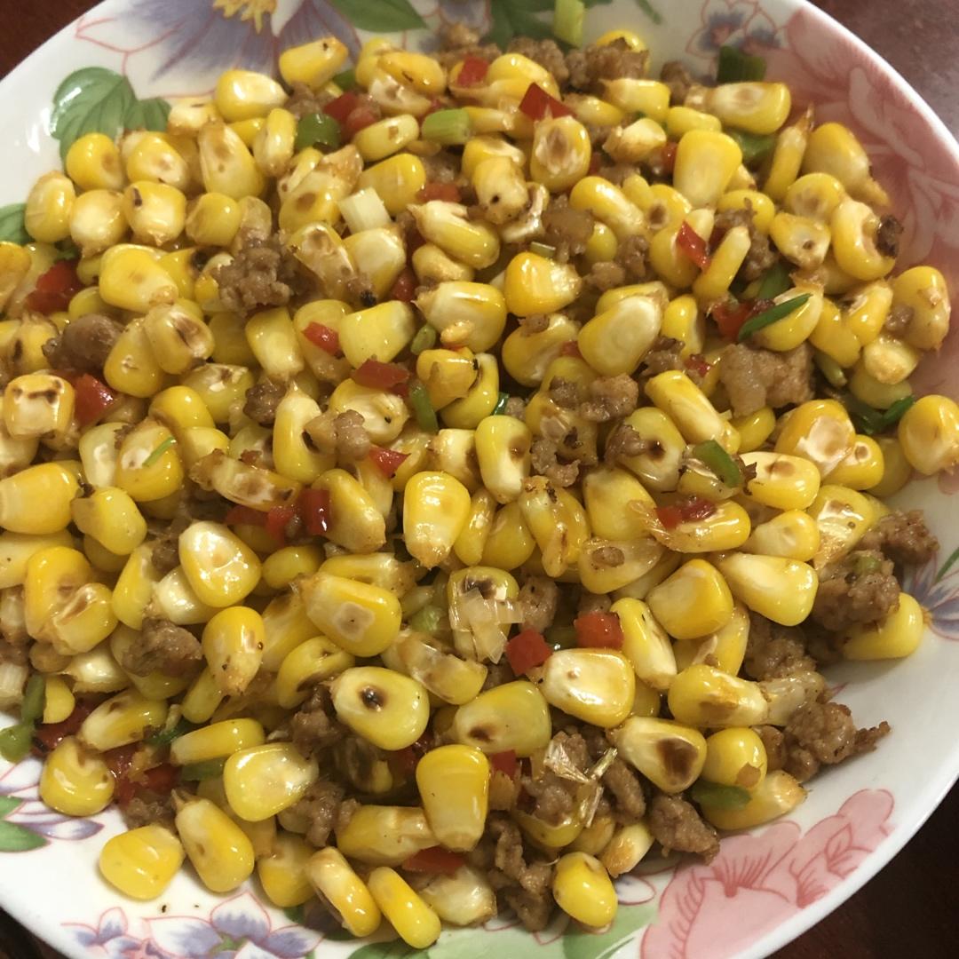 玉米炒肉末【超级下饭的快手家常菜】
