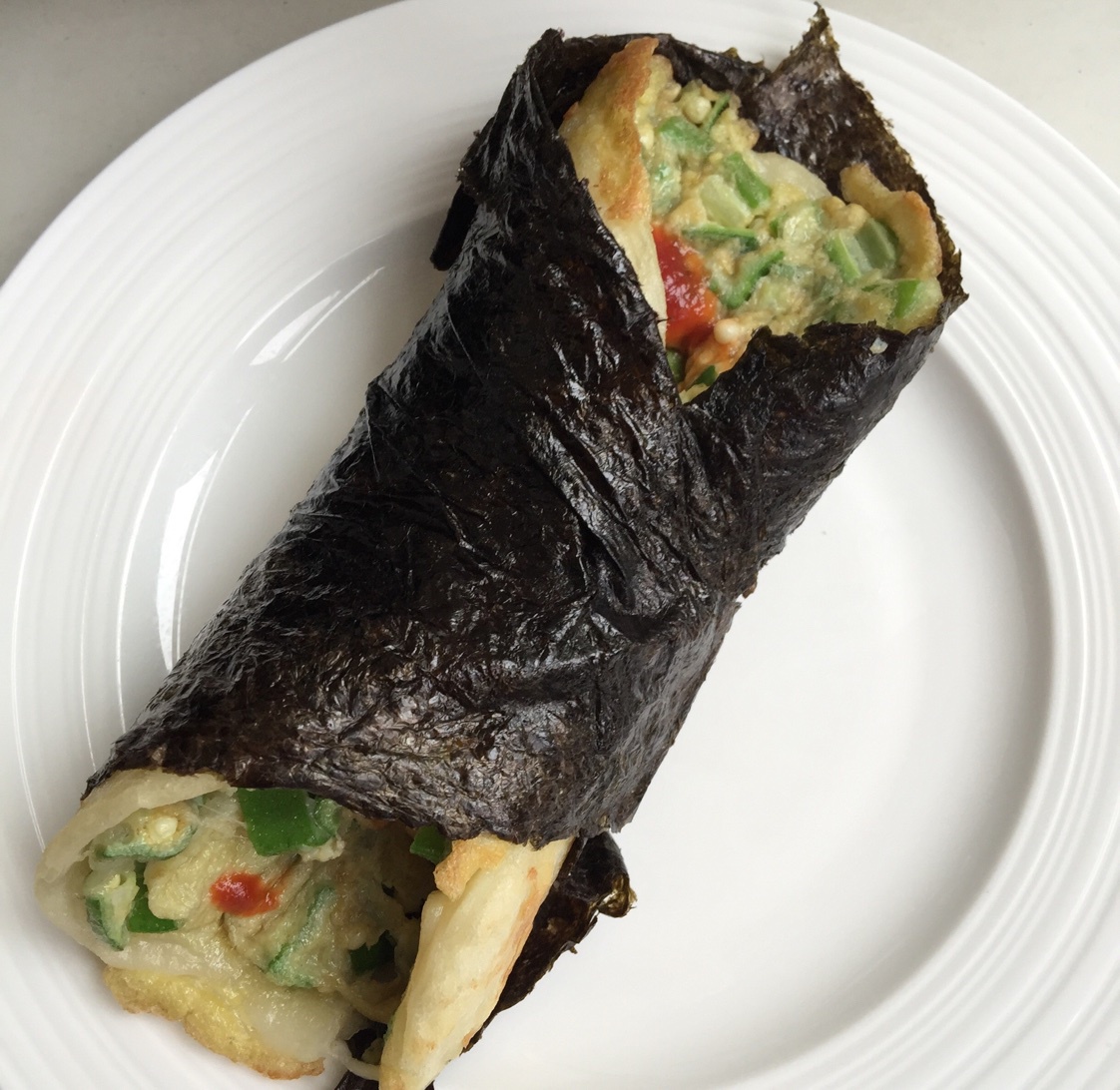 好吃的秋葵鸡蛋灌饼