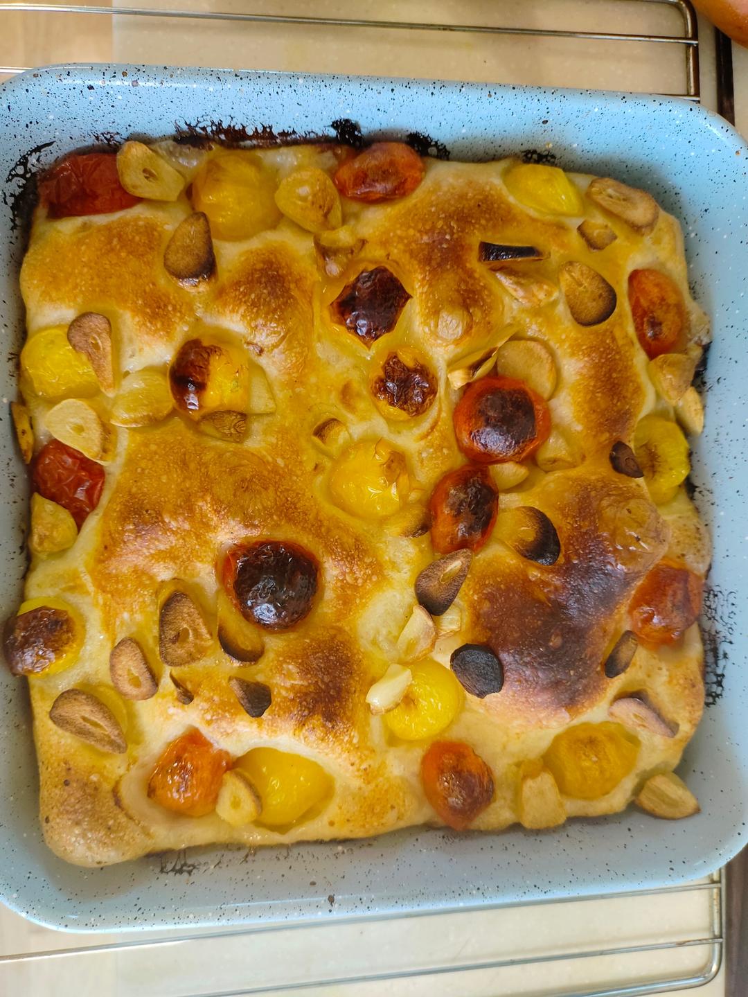 超高颜值天然酵母意大利佛卡夏面包focaccia（附土豆泥版）