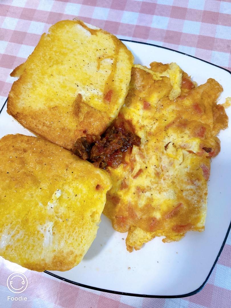 鸡蛋煎馒头片