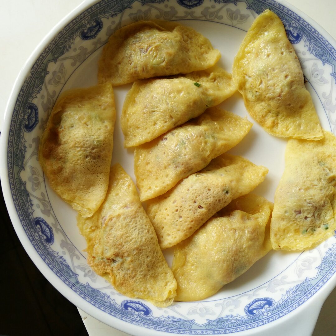 无盐的菜肴做的上海蛋饺