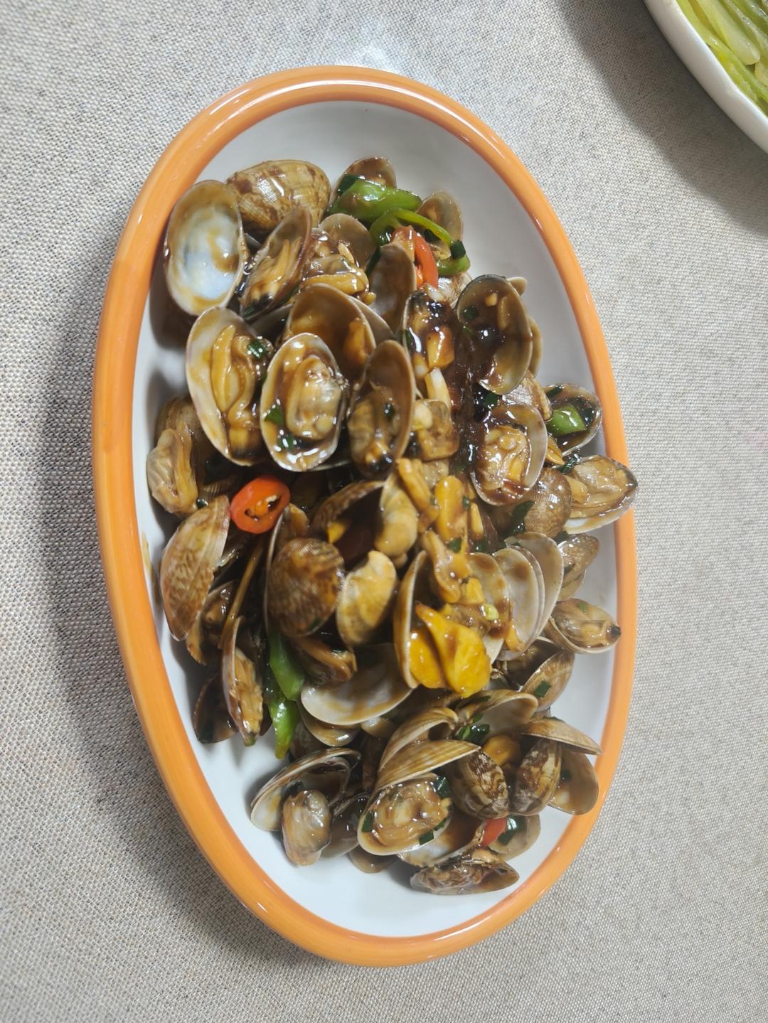 5分钟快手菜❗️秒杀路边摊爆炒花甲～好吃到爆