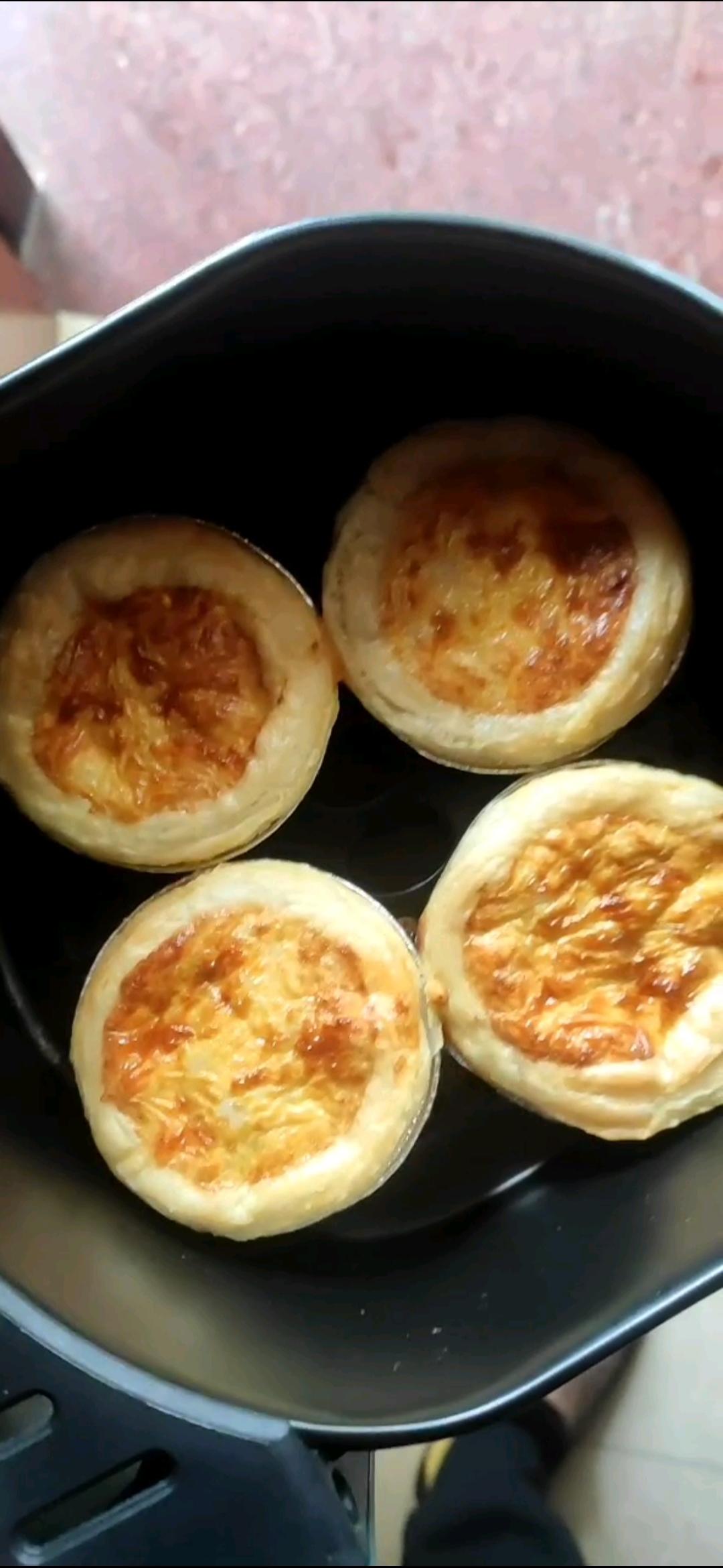 空气炸锅版全蛋葡式蛋挞『秒杀KFC』悠伴空气炸锅