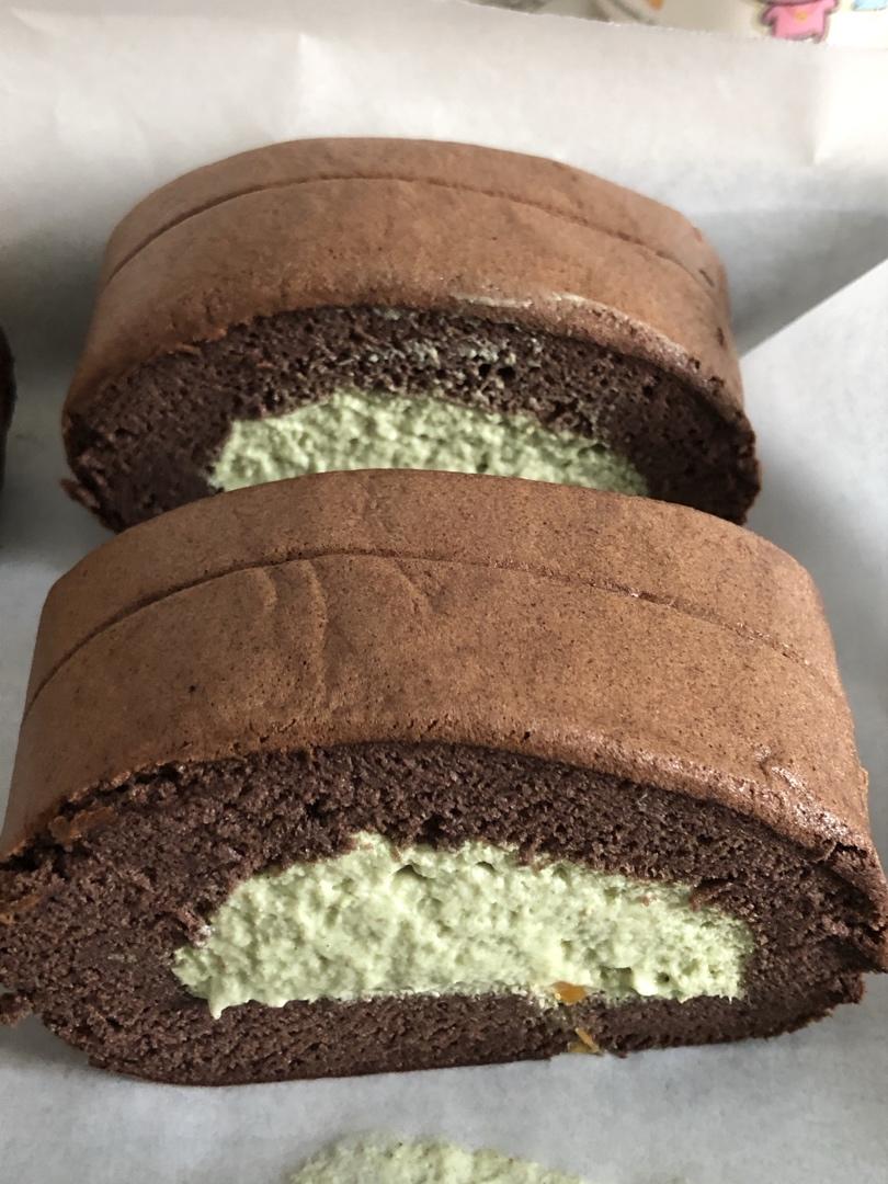 巧克力抹茶蛋糕卷