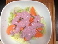 蓝莓优格沙拉 (Vegetable Salad with Blueberry Yogurt Dressing)的做法 步骤4