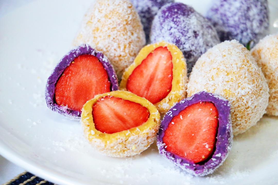 草莓大福（没有糯米粉版）的做法