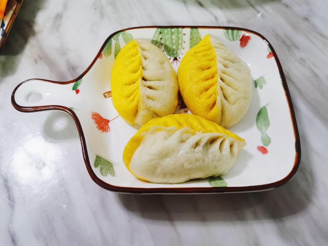 南瓜双色包子